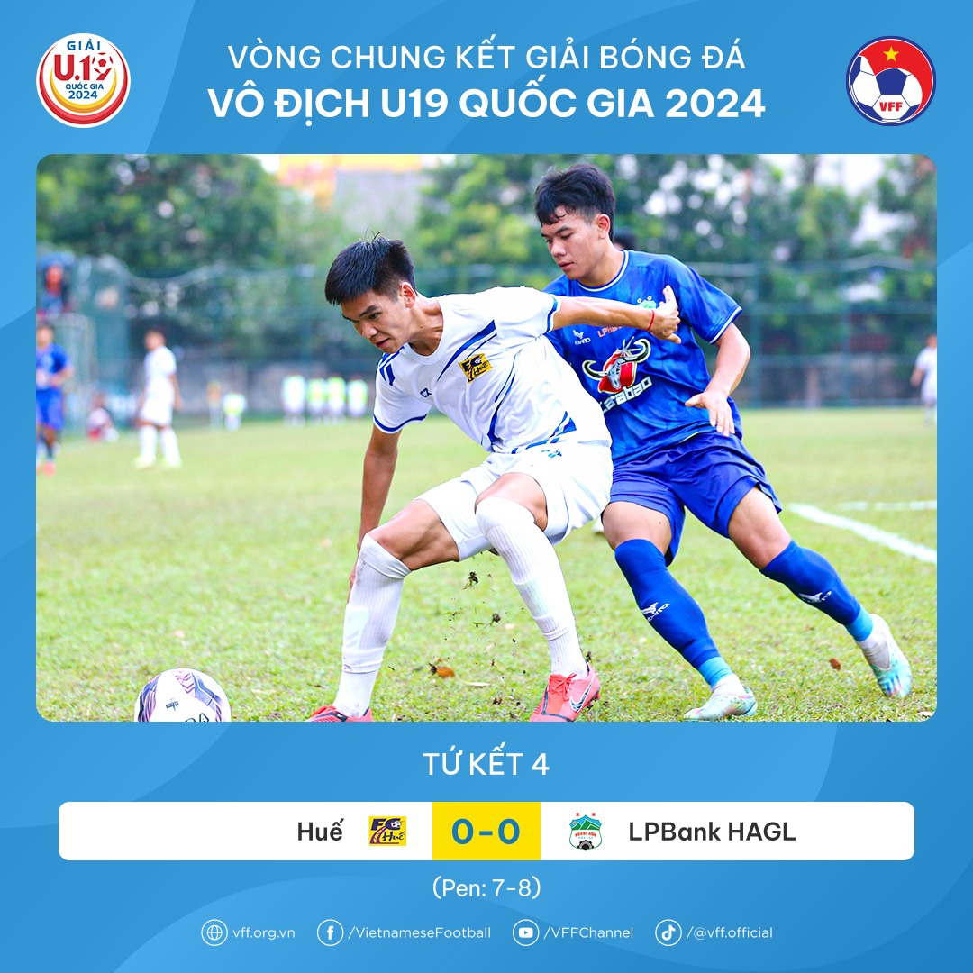 X&aacute;c định hai cặp đấu b&aacute;n kết U19 Quốc gia 2024- Ảnh 1.
