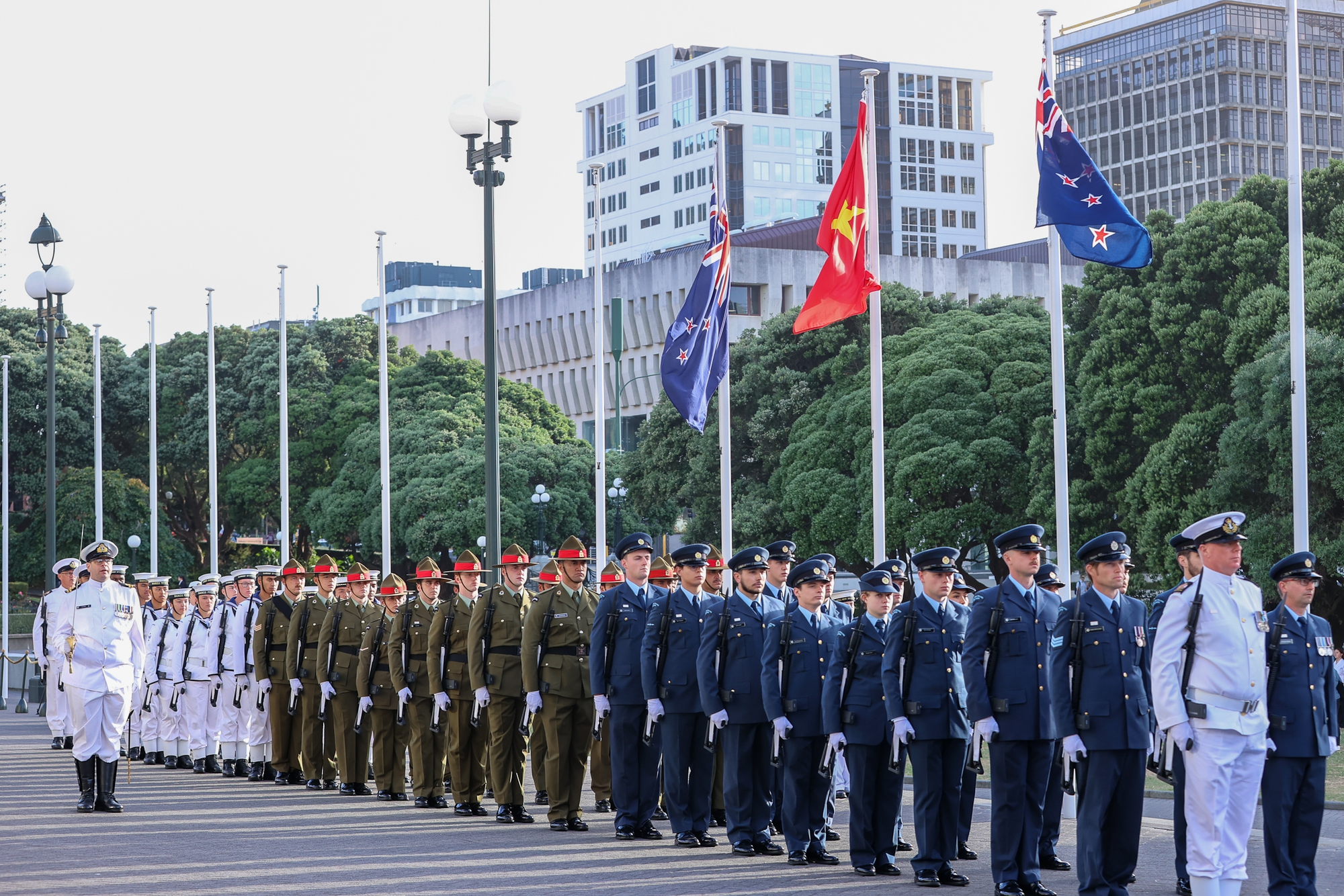 Nghi thức đặc biệt Lễ đ&oacute;n Thủ tướng Phạm Minh Ch&iacute;nh thăm ch&iacute;nh thức New Zealand- Ảnh 13.