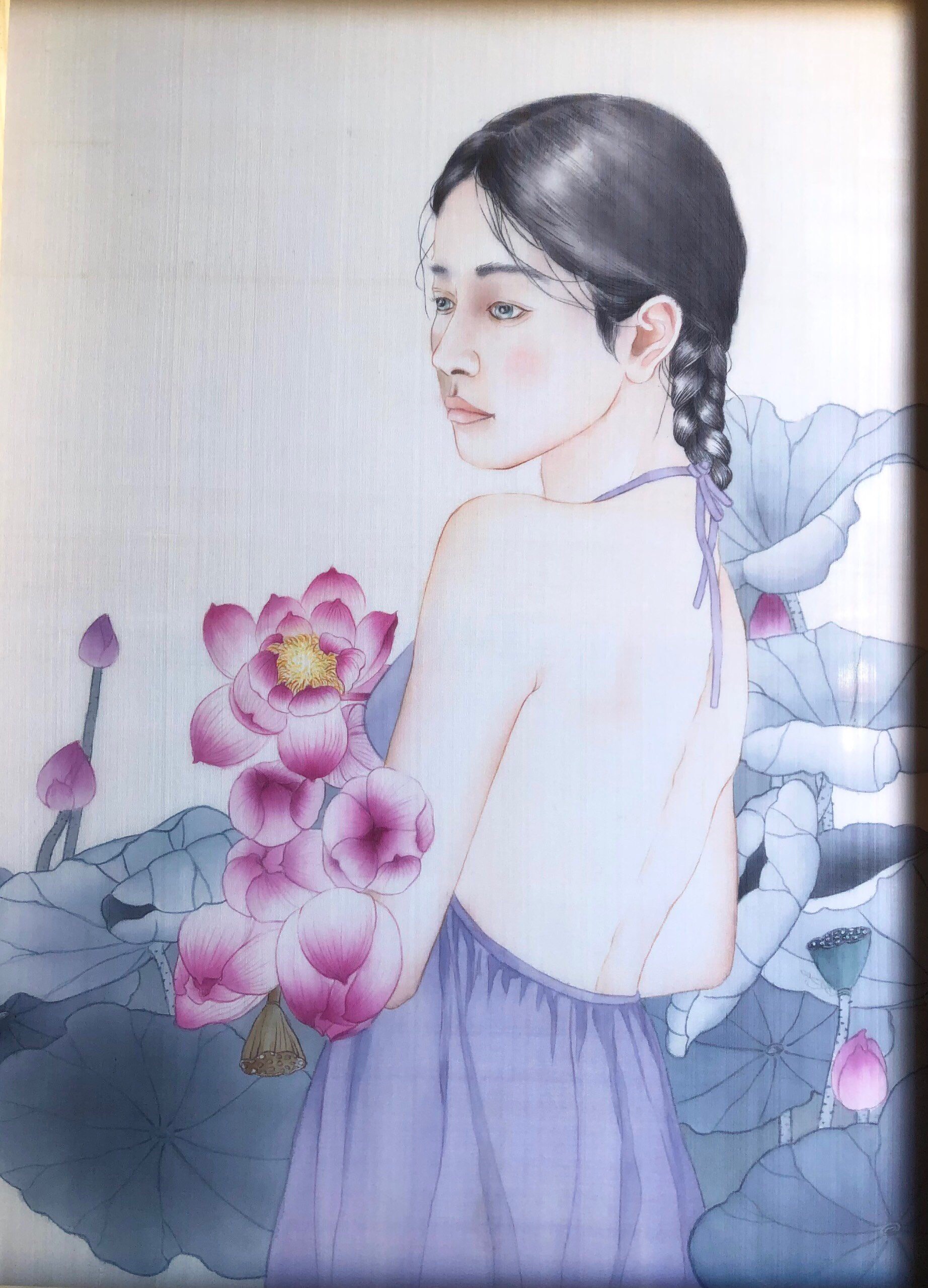 T&aacute;c phẩm &ldquo;Li&ecirc;n hương&rdquo; của họa sĩ Ho&agrave;ng Hồng