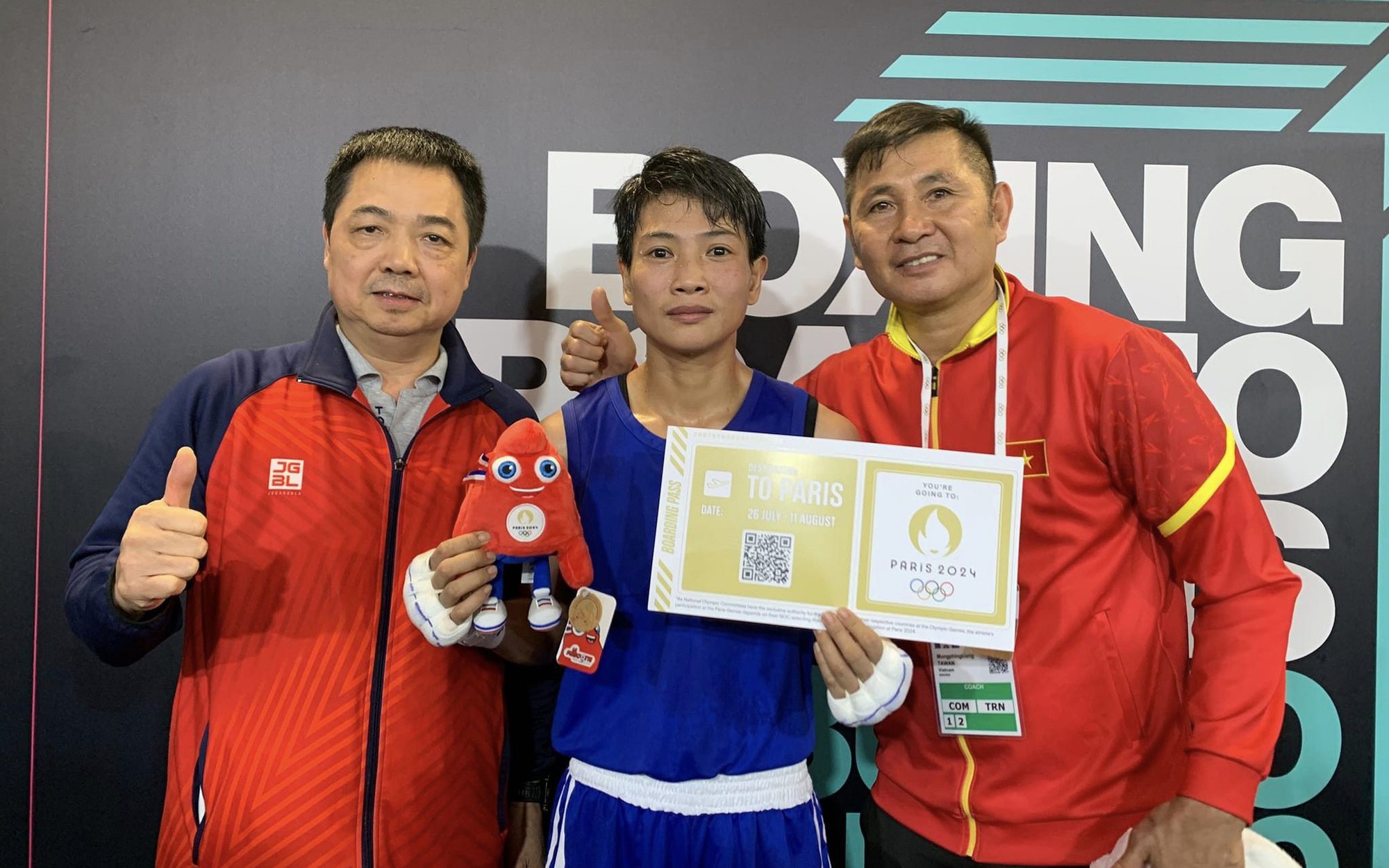 V&otilde; sĩ quyền Anh V&otilde; Thị Kim &Aacute;nh đoạt v&eacute; tham dự Olympic Paris 2024