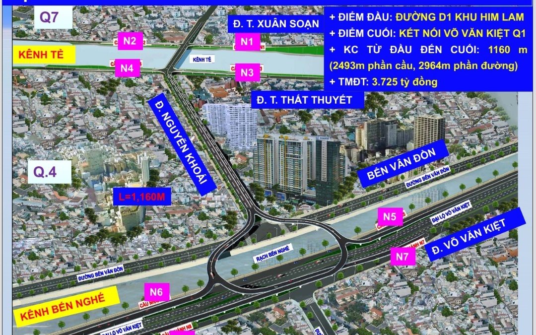 Cầu gần 4.000 tỉ đồng nối quận 1 và quận 7 khởi công lúc nào?