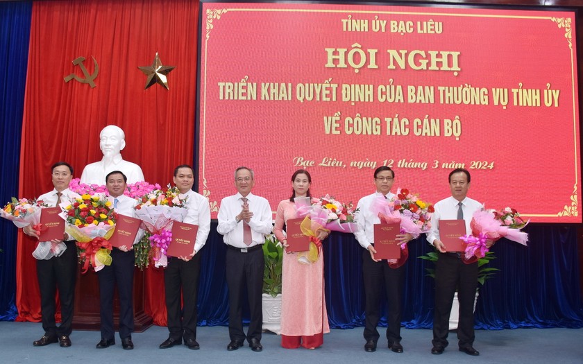 Bạc Liêu điều động, bổ nhiệm nhiều cán bộ chủ chốt
