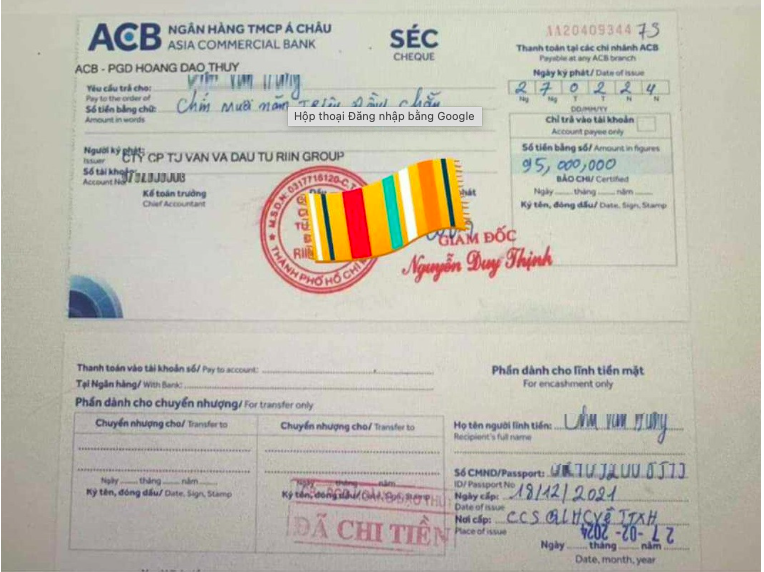 Kh&aacute;ch b&aacute;o mất 95 triệu đồng trong t&agrave;i khoản, ACB n&oacute;i đ&atilde; chuyển cơ quan điều tra- Ảnh 1.