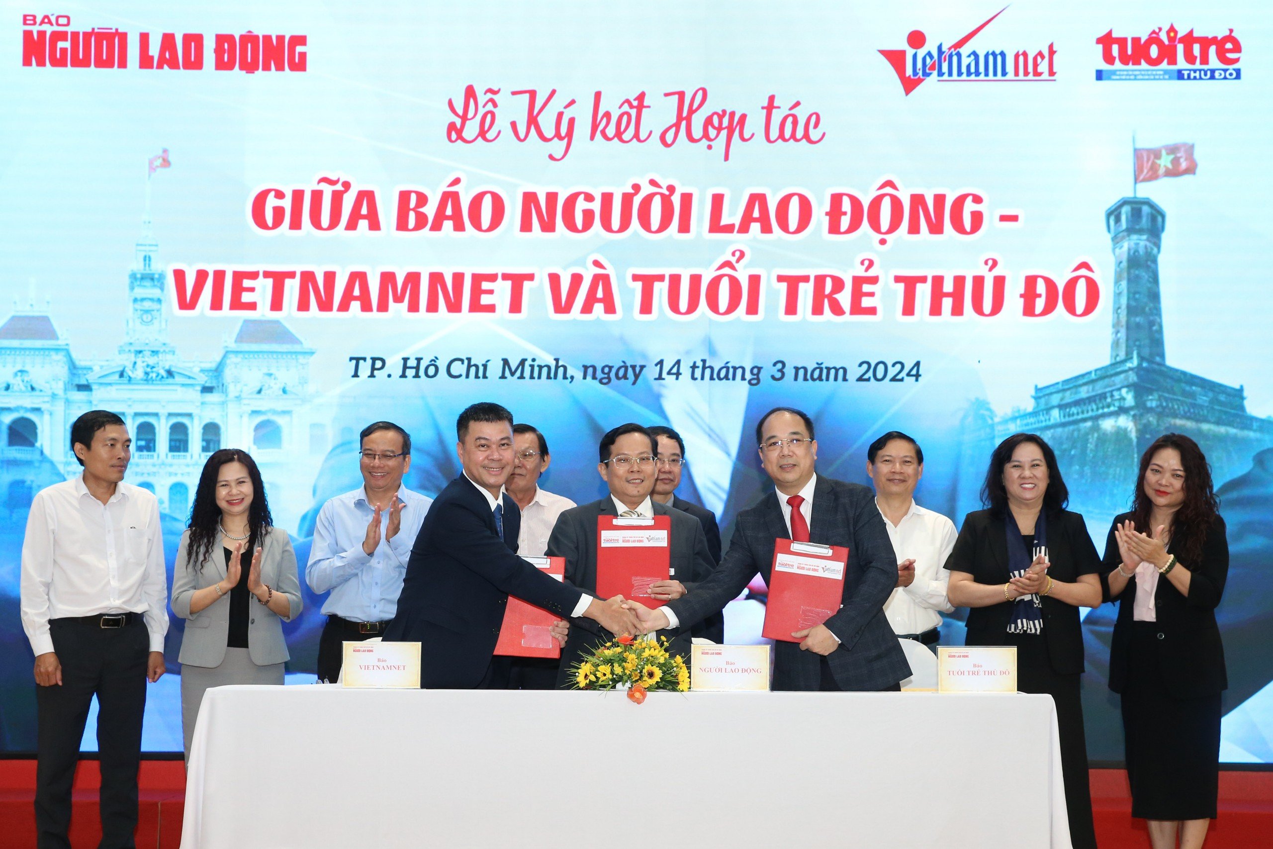 B&aacute;o Người Lao Động, B&aacute;o VietNamNet, B&aacute;o Tuổi trẻ Thủ đ&ocirc; k&yacute; kết hợp t&aacute;c- Ảnh 5.