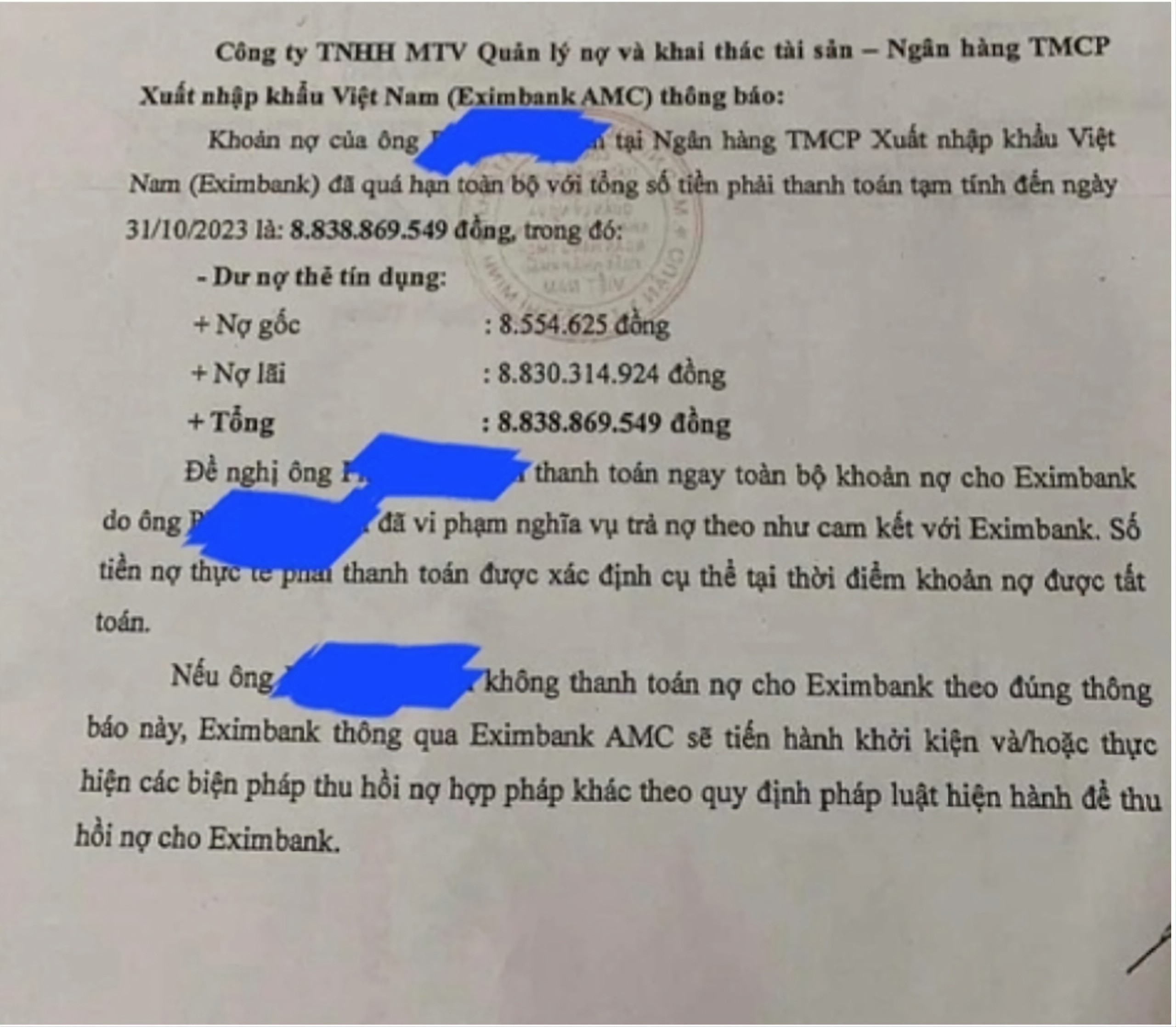 Chủ thẻ bị ng&acirc;n h&agrave;ng đ&ograve;i nợ 8,83 tỉ đồng thu&ecirc; luật sư v&agrave;o cuộc- Ảnh 2.