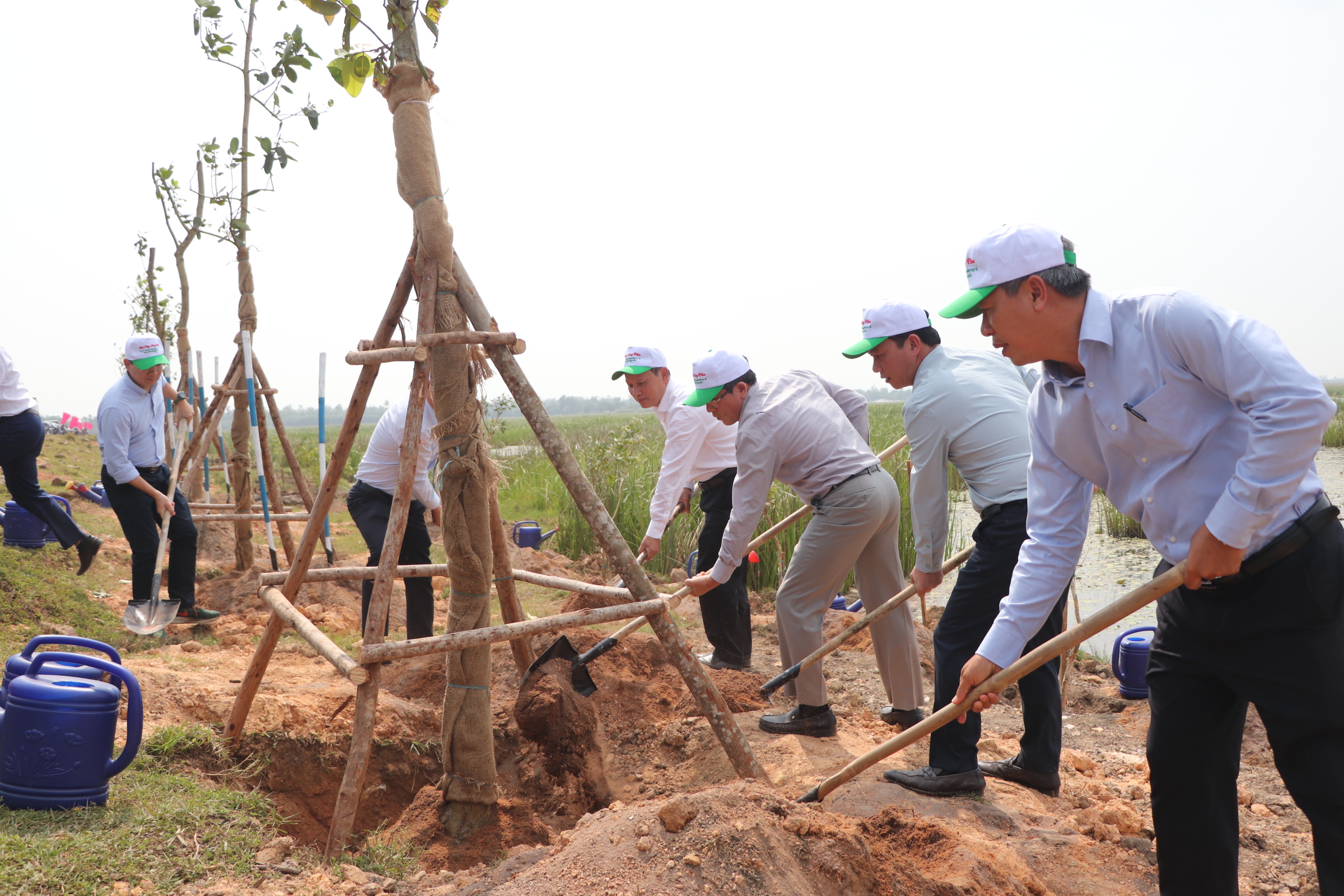 Bộ trưởng Đặng Quốc Khánh và lãnh đạo Quảng Nam thả cá ở sông Đầm- Ảnh 2.