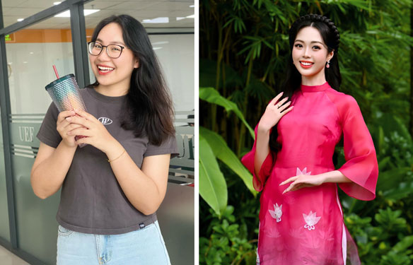 Phan Trần Anh Thư (tr&aacute;i) v&agrave; L&ecirc; Phan Ngọc Kh&aacute;nh tin rằng sống xanh kh&ocirc;ng c&ograve;n l&agrave; điều qu&aacute; xa vời với c&aacute;c bạn trẻ