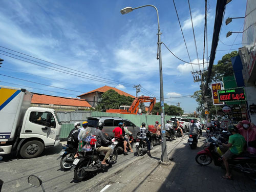 C&ocirc;ng tr&igrave;nh thi c&ocirc;ng dự &aacute;n chống ngập đường V&otilde; Văn Ng&acirc;n do nh&agrave; thầu Anh Vinh thi c&ocirc;ng trước đ&acirc;y