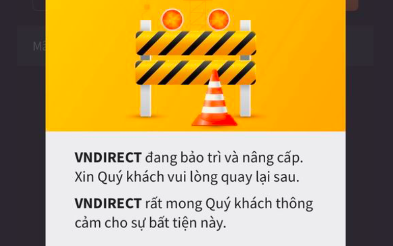 Nhà đầu tư sốt ruột khi chưa thể giao dịch tại VNDIRECT