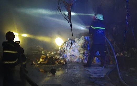 TP HCM: Cháy kho hàng chứa tã ở quận Gò Vấp