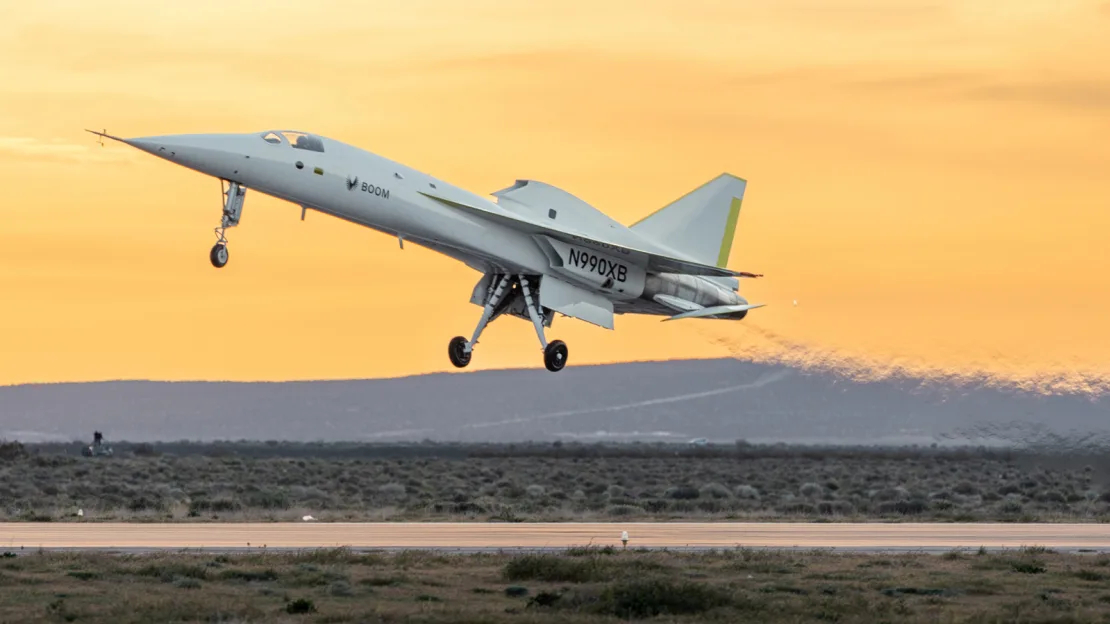 M&aacute;y bay XB-1 c&oacute; chuyến bay thử nghiệm đầu ti&ecirc;n v&agrave;o đầu th&aacute;ng 3-2024.Ảnh: BOOM SUPERSONIC