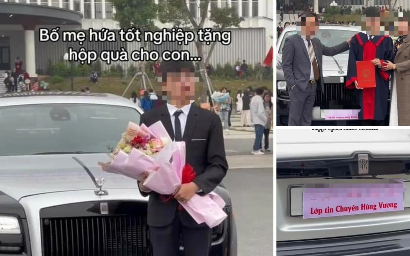 Thực hư “nam sinh được bố tặng siêu xe Rolls-Royce trong lễ tốt nghiệp"