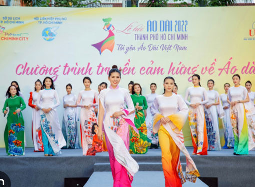 Một hoạt động của Lễ hội &Aacute;o d&agrave;i TP HCM năm 2022. (Ảnh do Ban Tổ chức cung cấp)