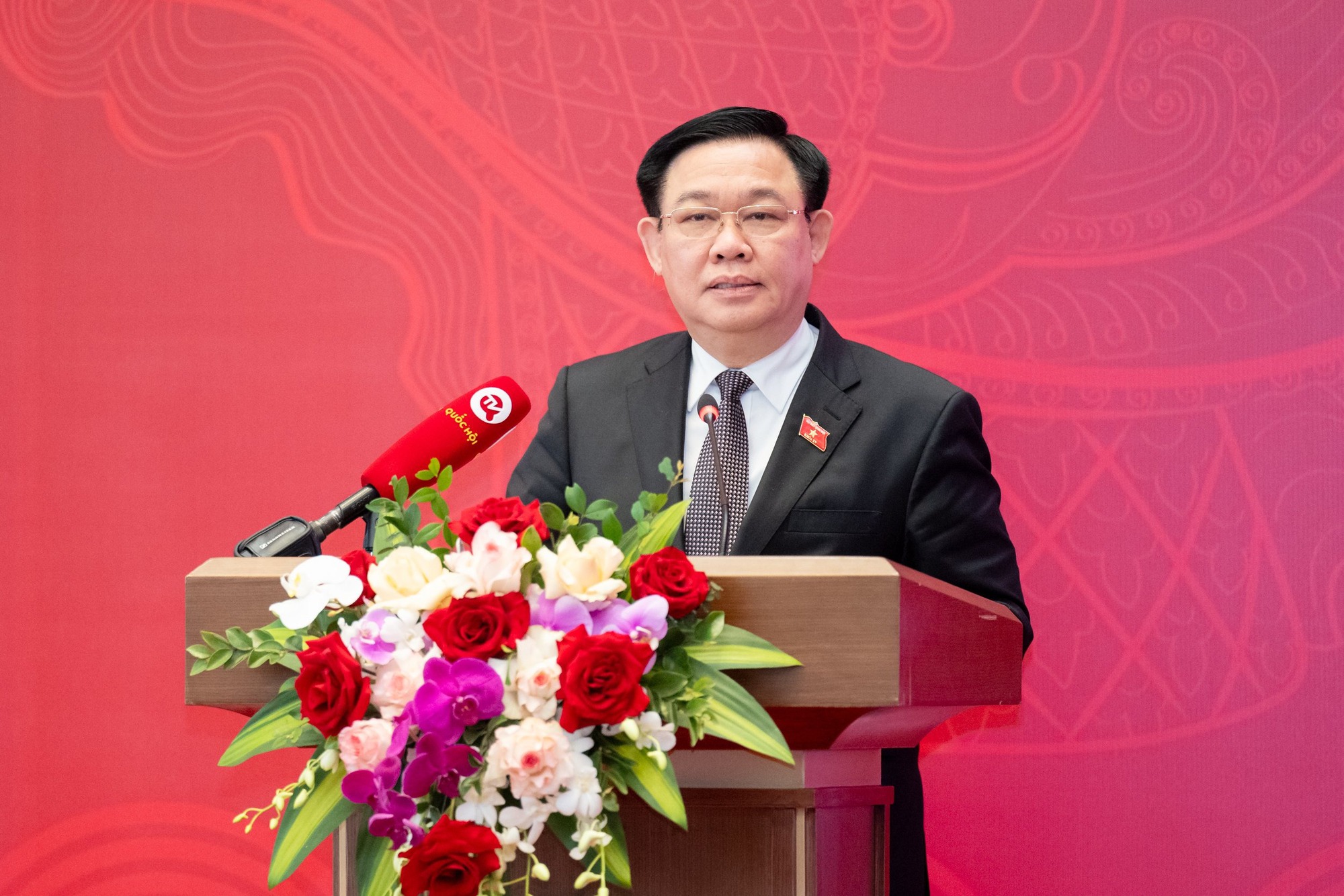 Chủ tịch Quốc hội Vương Đ&igrave;nh Huệ ph&aacute;t biểu - Ảnh: L&acirc;m Hiển