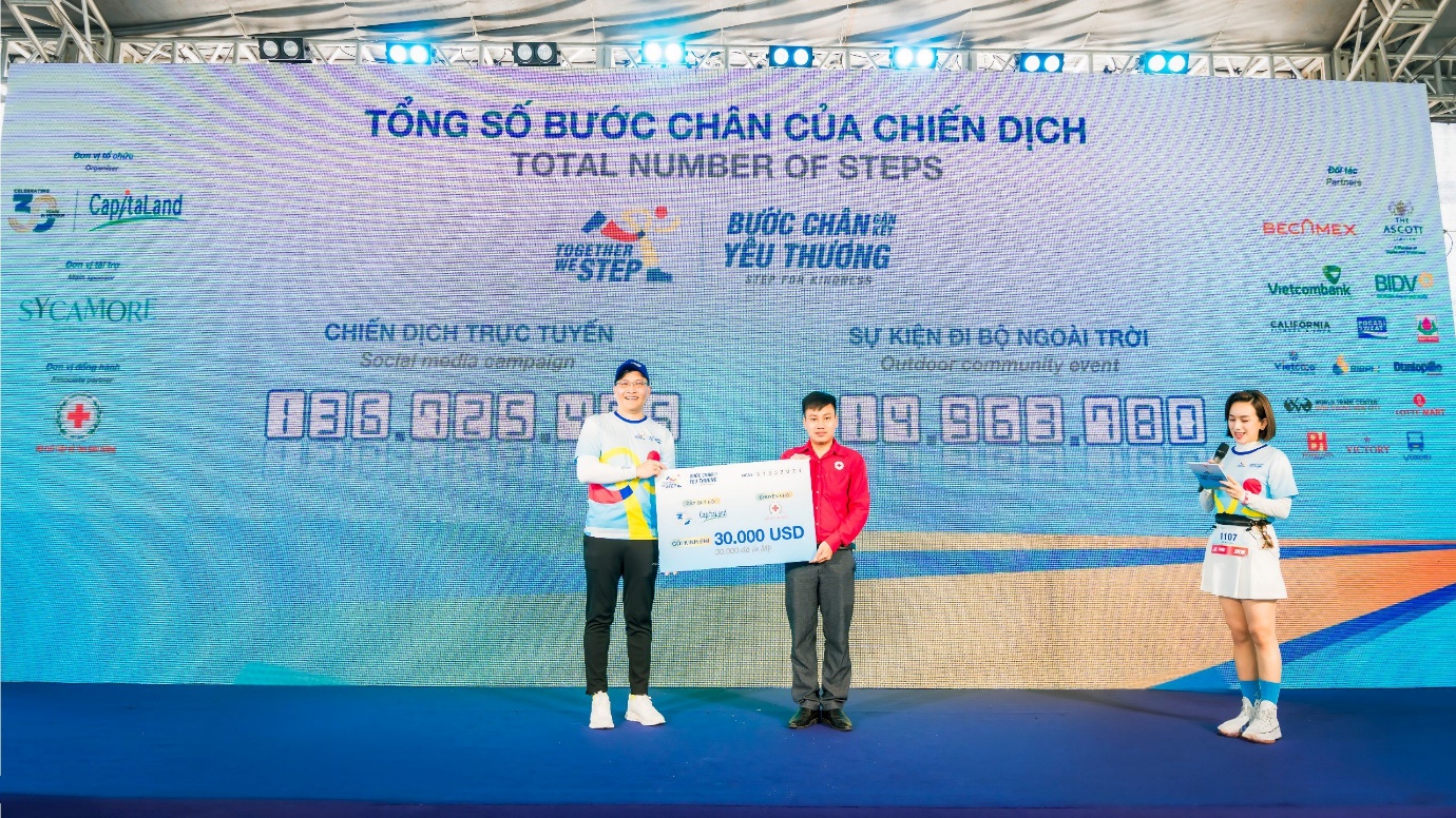 Hơn 100 triệu “Bước chân gắn kết yêu thương” được ghi nhận tại sự kiện thiện nguyện của CapitaLand- Ảnh 1.