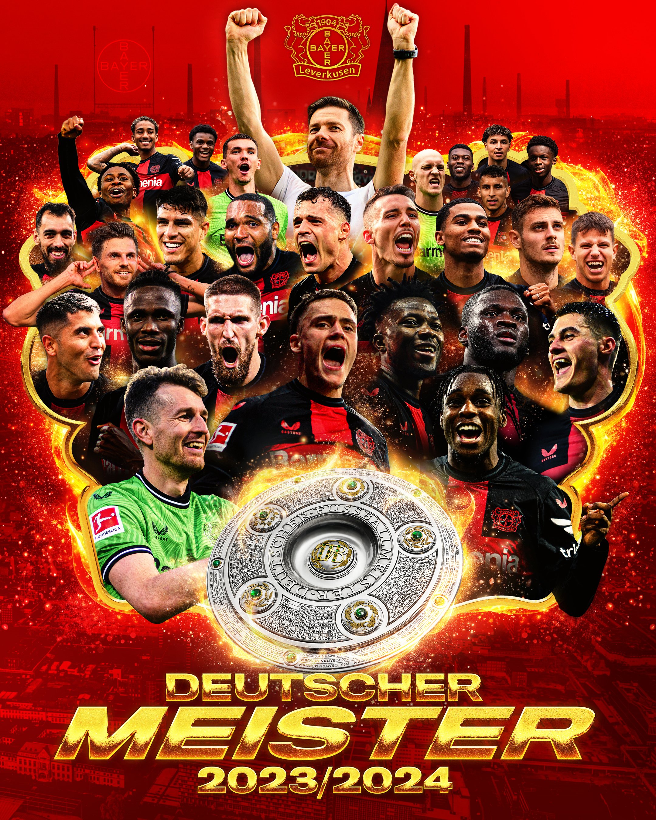 Bayer Leverkusen lần đầu ti&ecirc;n trong lịch sử v&ocirc; địch Bundesliga- Ảnh 3.