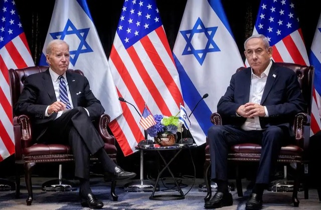 Tổng thống Mỹ Joe Biden v&agrave; Thủ tướng Israel Benjamin Netanyahu. Ảnh: Reuters