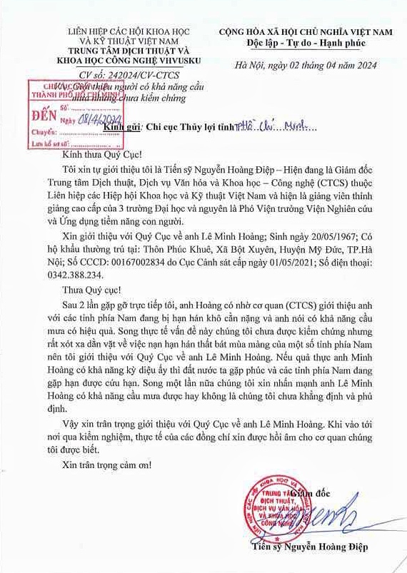&Ocirc;ng L&ecirc; Minh Ho&agrave;ng - người n&oacute;i c&oacute; khả năng &ldquo;cầu mưa&rdquo; cho TP HCM - nhận sai- Ảnh 1.