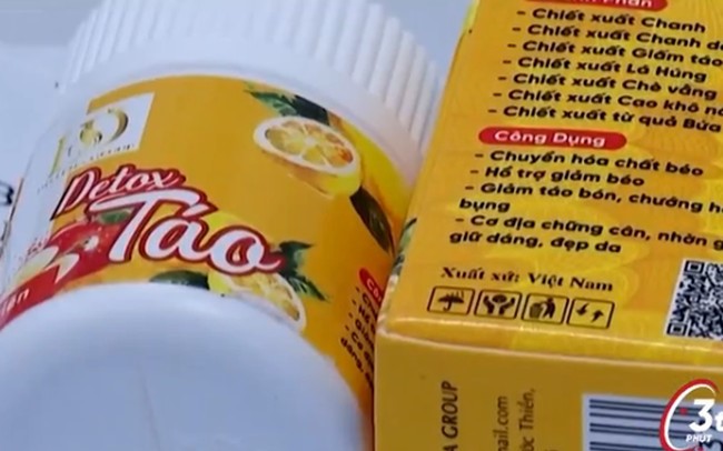Sản phẩm Detox Táo hỗ trợ giảm cân chứa chất cấm
