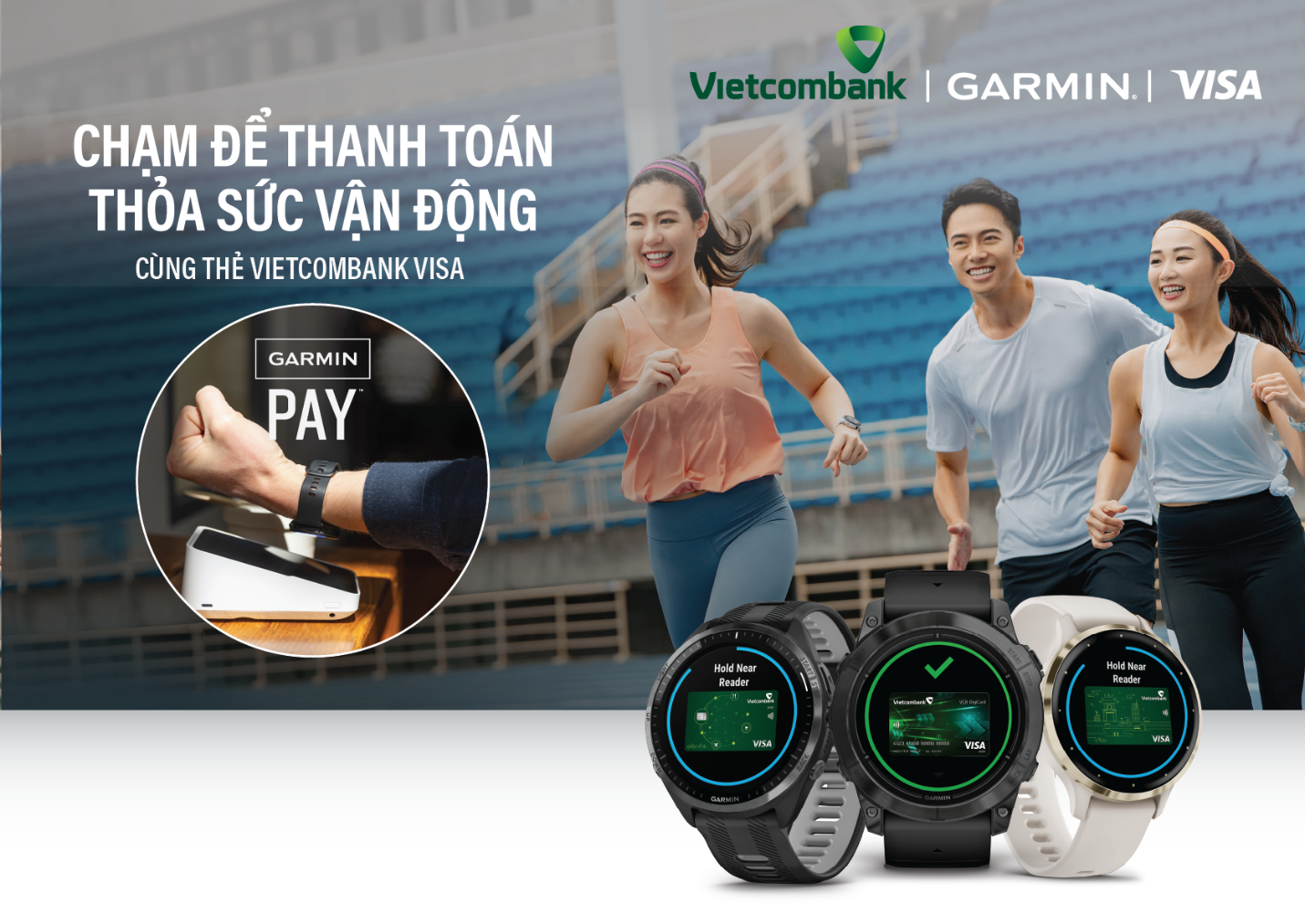A person and person running with smart watches Description automatically generated