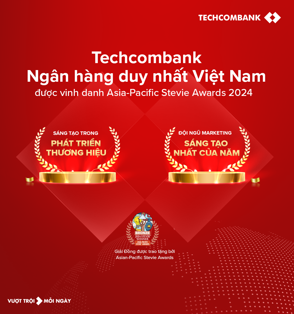 Techcombank đoạt 2 giải thưởng về đổi mới s&aacute;ng tạo lĩnh vực thương hiệu v&agrave; tiếp thị khu vực ch&acirc;u &Aacute; - Th&aacute;i B&igrave;nh Dương- Ảnh 1.