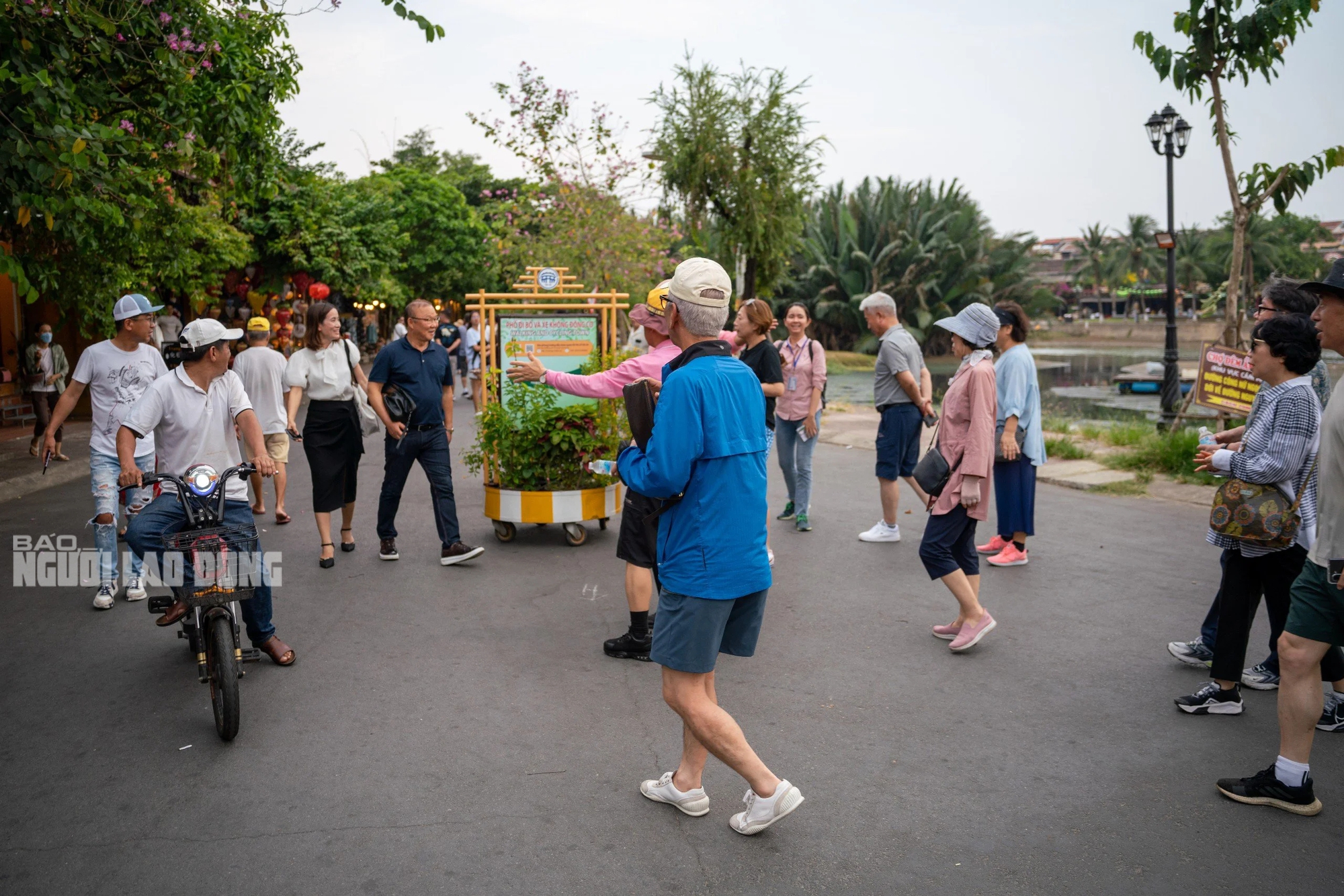 HLV Park Hang-seo bất ngờ tham quan Hội An, chụp hình cùng du khách- Ảnh 4.
