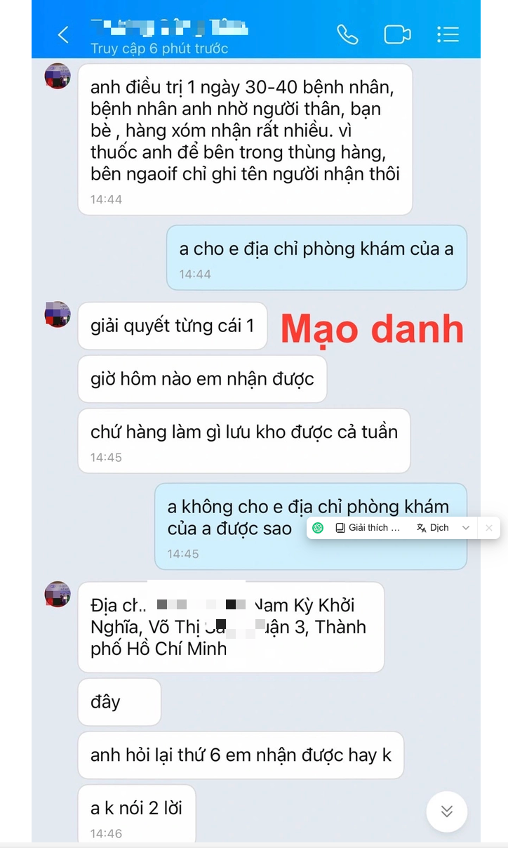 Mạo danh nhân viên bệnh viện để bán thuốc- Ảnh 1.