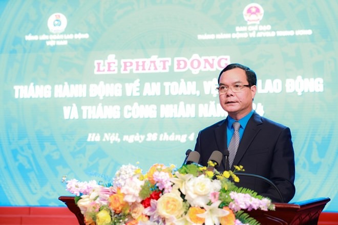 Phát động Tháng hành động về an toàn, vệ sinh lao động và Tháng Công nhân- Ảnh 2.
