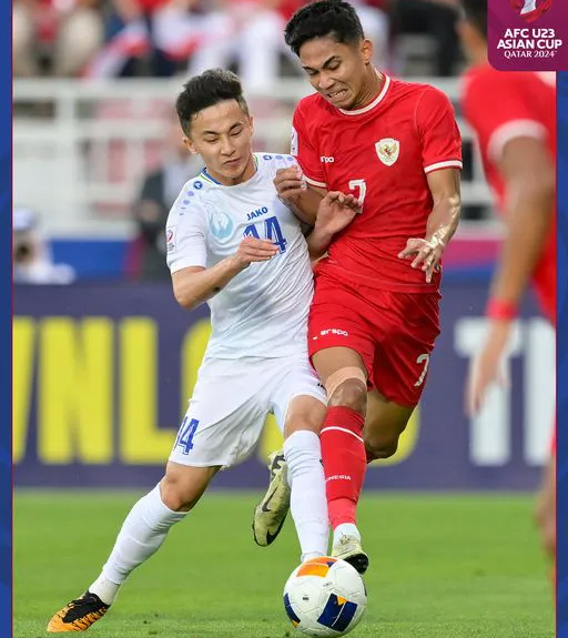 U23 Indonesia nhận 2 b&agrave;n thua v&agrave; 1 thẻ đỏ, v&eacute; dự Olympic c&ograve;n "treo"- Ảnh 1.