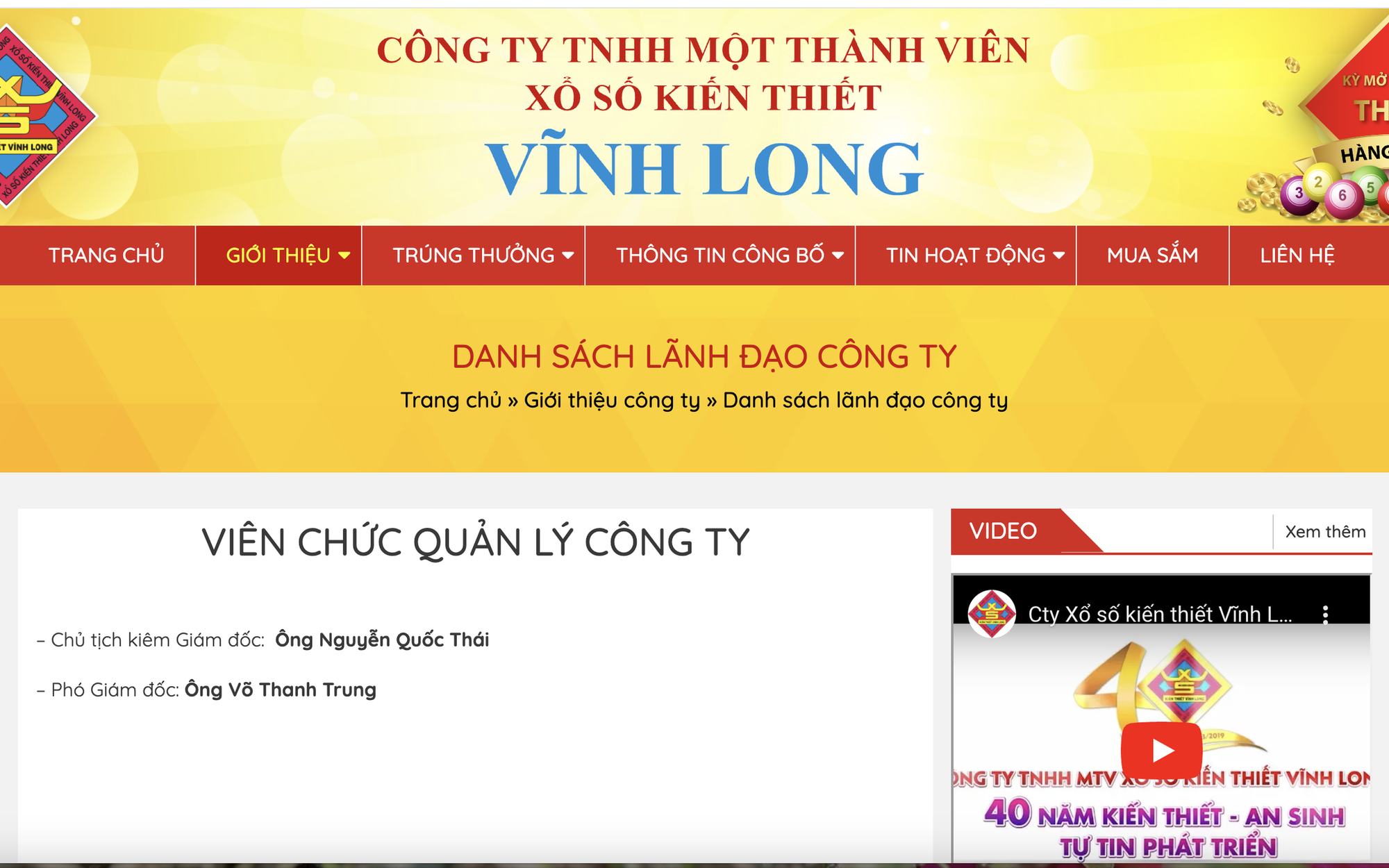 Vĩnh Long: Điều động chủ tịch huyện làm giám đốc công ty xổ số kiến thiết