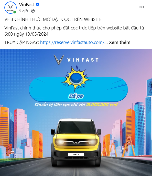 Dân mạng đua nhau khoe hóa đơn đặt cọc xe điện VF3- Ảnh 1.