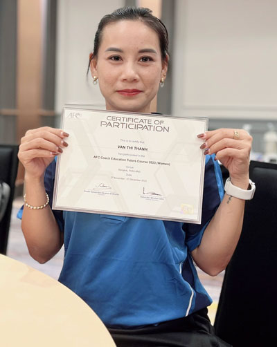 HLV Văn Thị Thanh hiện đ&atilde; c&oacute; bằng Pro