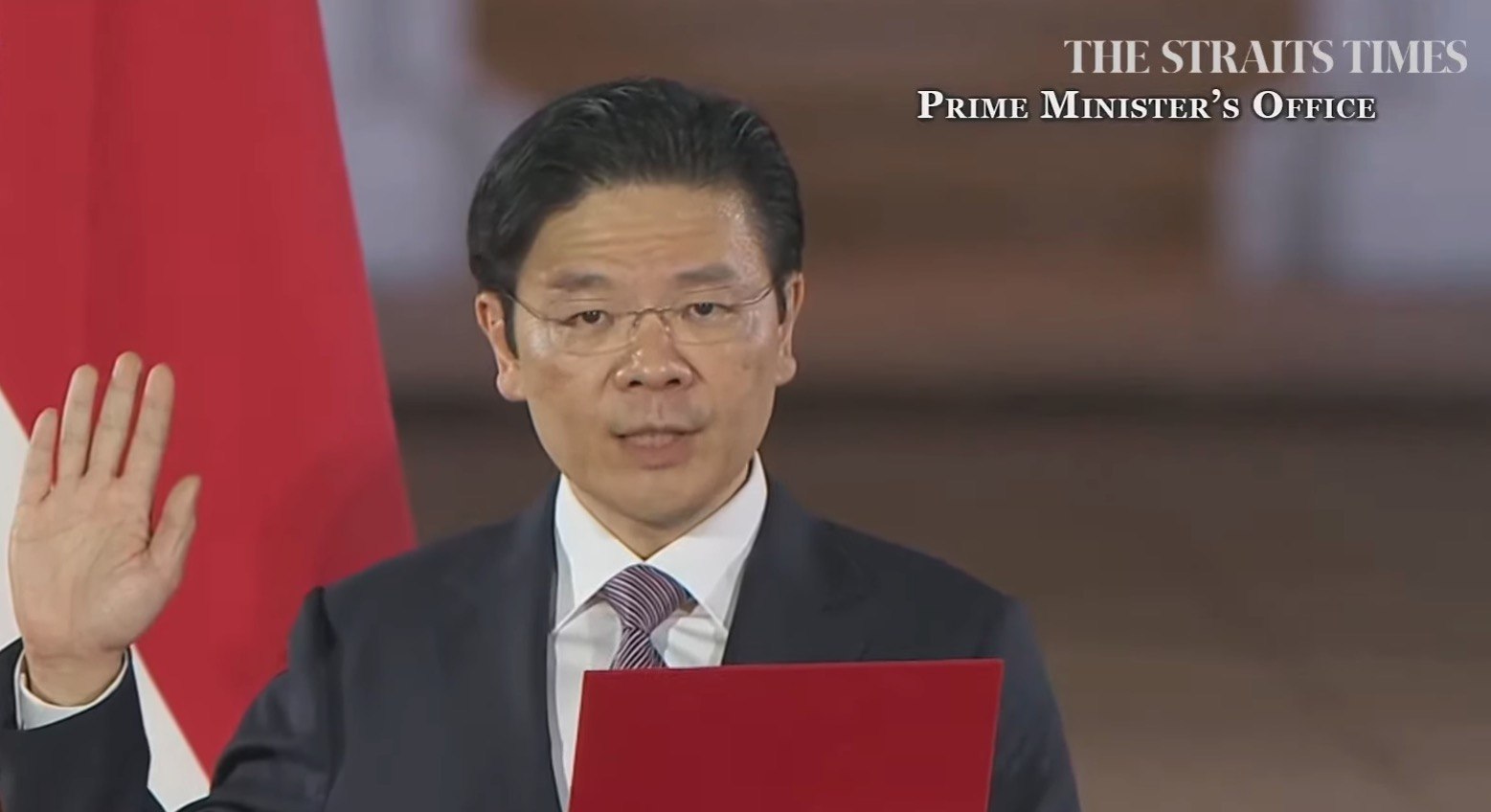 Ông Wong tuyên thệ nhậm chức Thủ tướng Singapore tối 15-5. Ảnh: The Straits Times