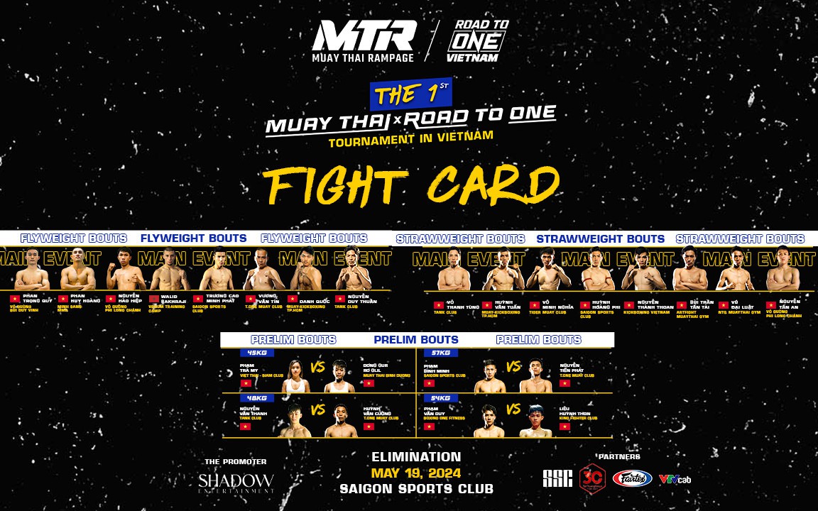 Muay Thai Rampage x Road To ONE: Hấp dẫn giải thưởng 6 tỉ đồng