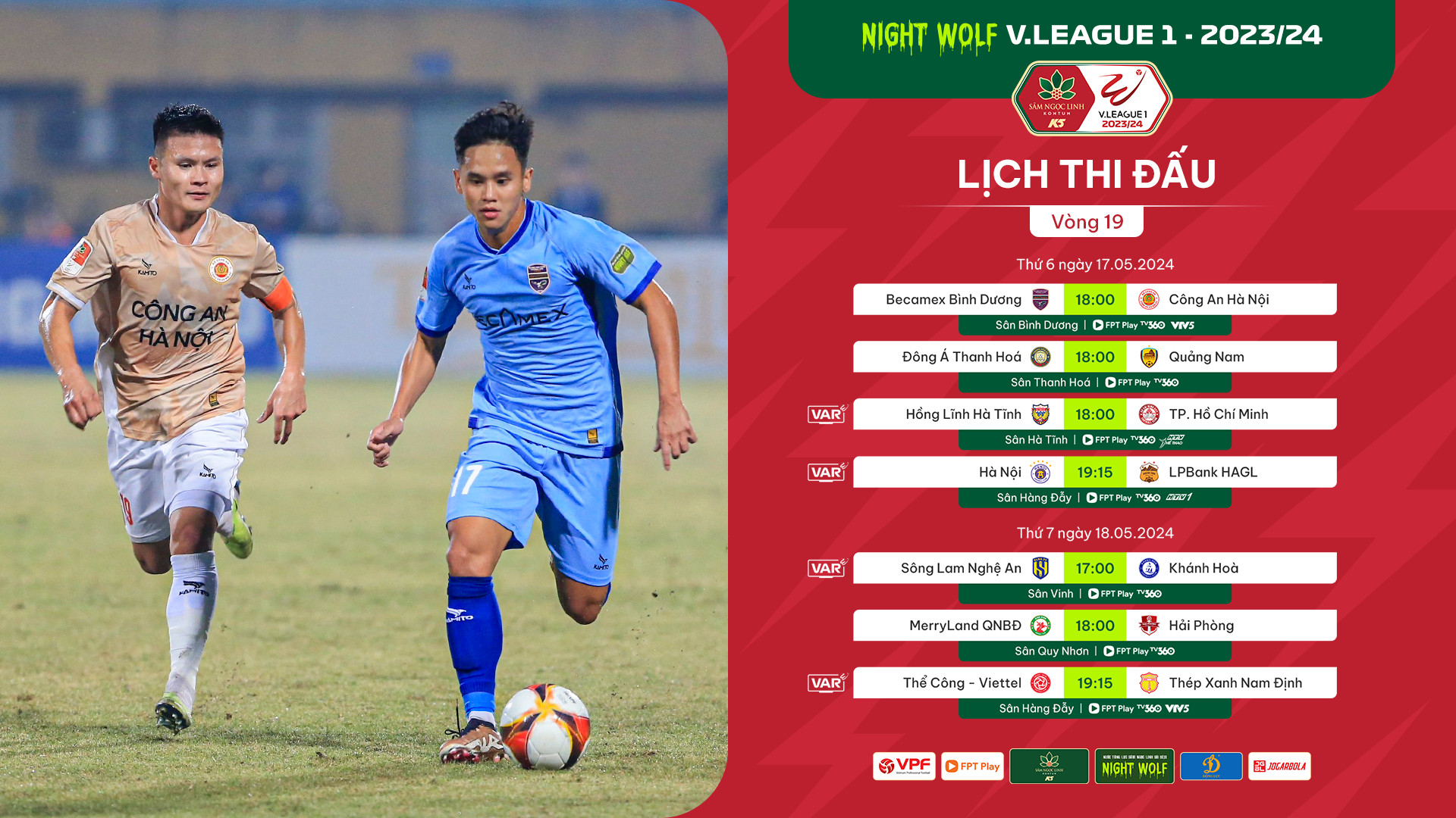V&ograve;ng 19 V-League 2023-2024: LPBank HAGL giờ kh&ocirc;ng c&ograve;n ngại H&agrave; Nội FC- Ảnh 1.
