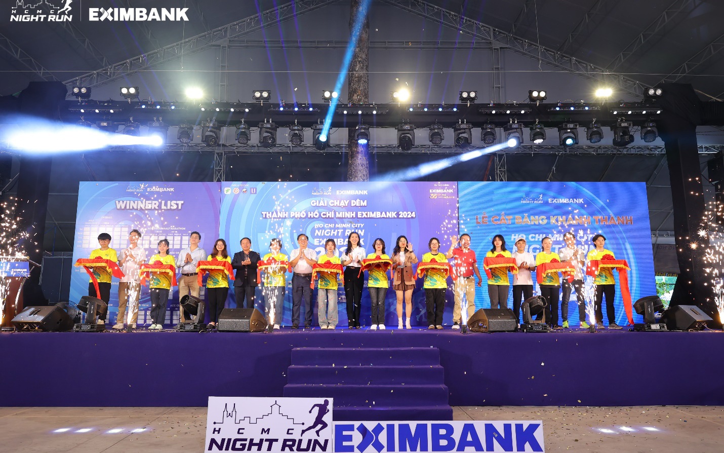Giải chạy đêm Ho Chi Minh City Night Run Eximbank 2024 chính thức khai mạc