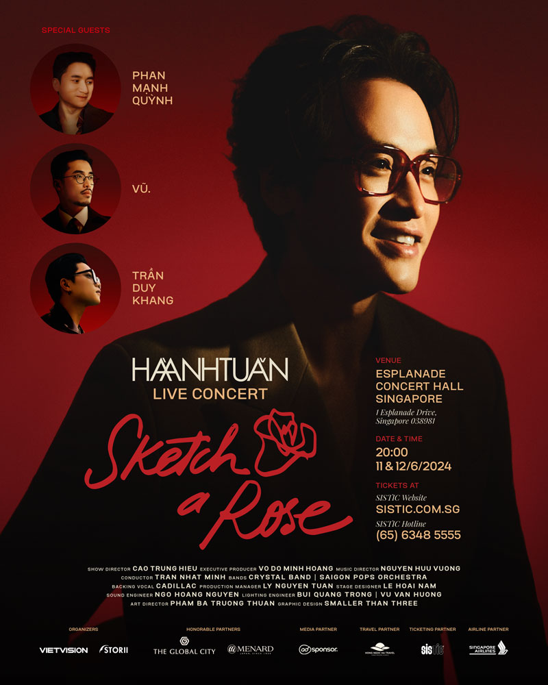 Poster quảng b&aacute; 2 đ&ecirc;m diễn tại Singapore v&agrave;o th&aacute;ng 6-2024 của H&agrave; Anh Tuấn Ảnh: MINH HO&Agrave;NG
