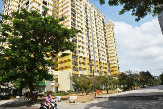 Một dự &aacute;n nh&agrave; ở x&atilde; hội tại TP HCM Ảnh: TẤN THẠNH