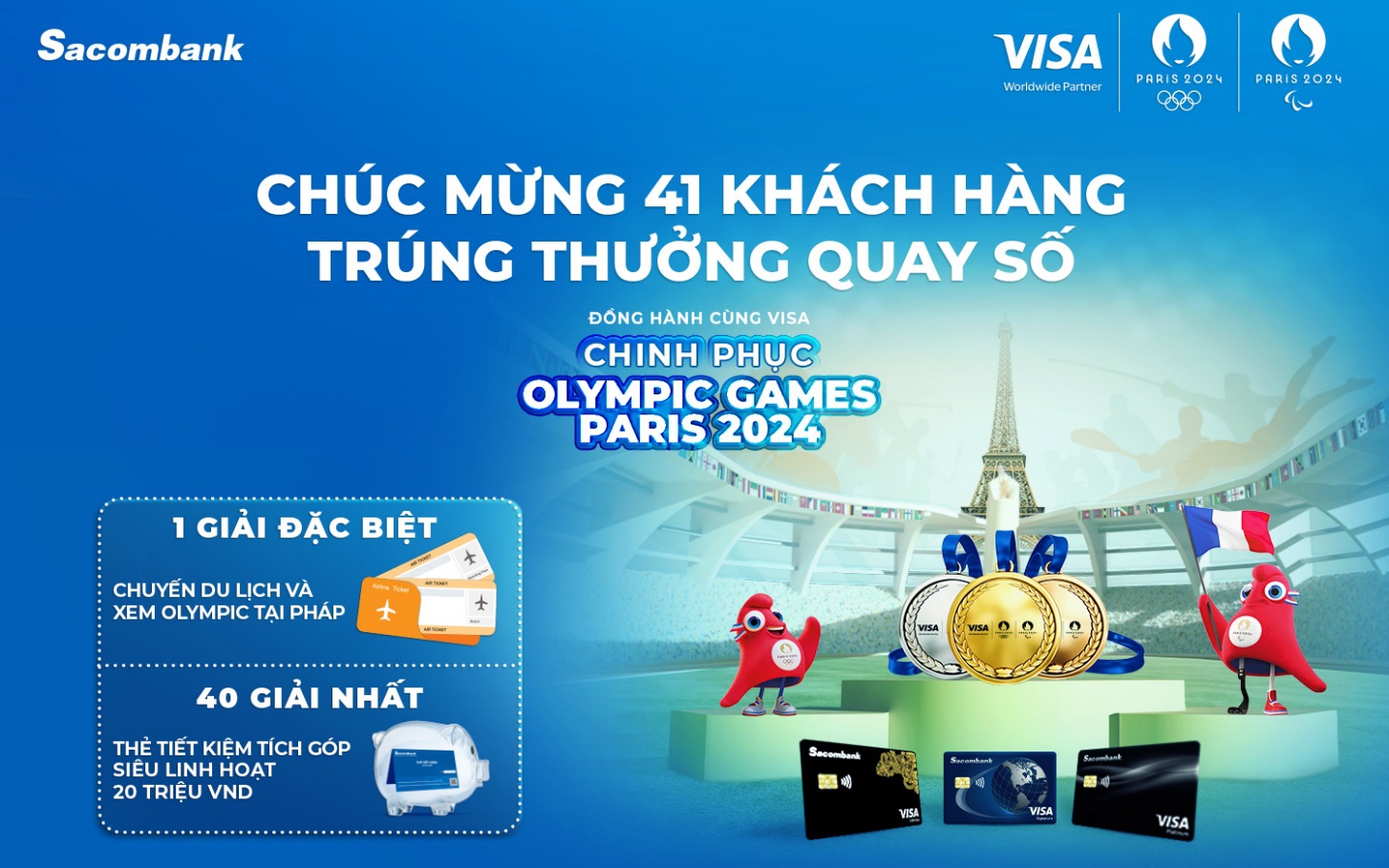 Sacombank tìm ra chủ nhân vé xem Olympic Games Paris 2024