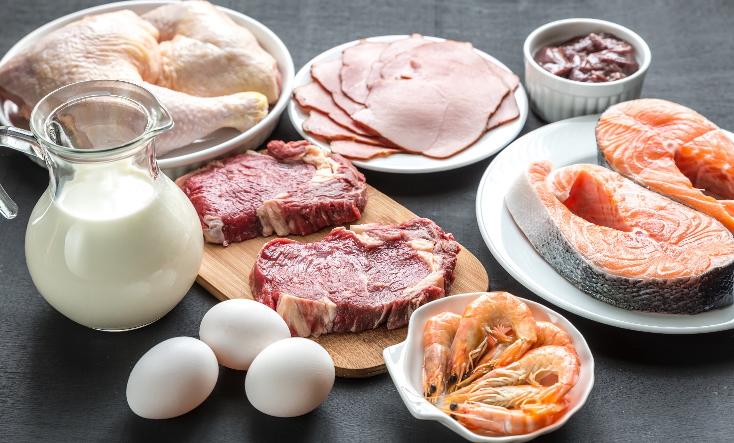 A group of food on a table  Description automatically generated