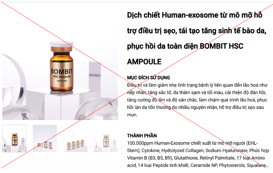 TP HCM: Nhiều cơ sở quảng c&aacute;o sản phẩm c&ocirc;ng nghệ tế b&agrave;o gốc chưa được cấp ph&eacute;p- Ảnh 1.