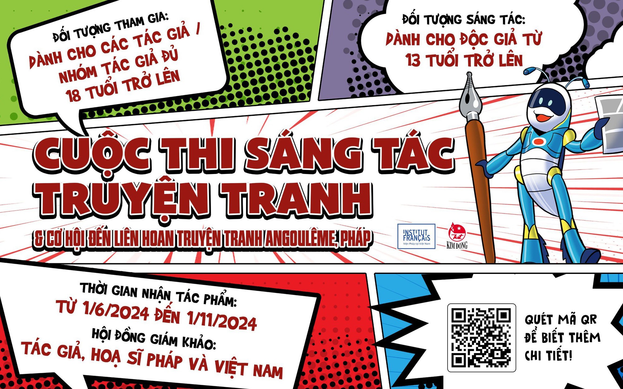 Sáng tác truyện tranh, nhận chuyến đi Pháp 7 ngày