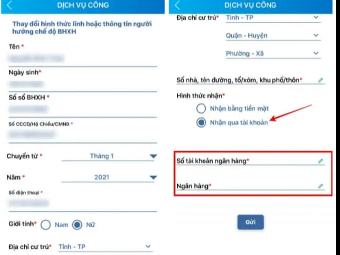 Cách đăng ký nhận lương hưu, trợ cấp qua tài khoản cực nhanh- Ảnh 5.