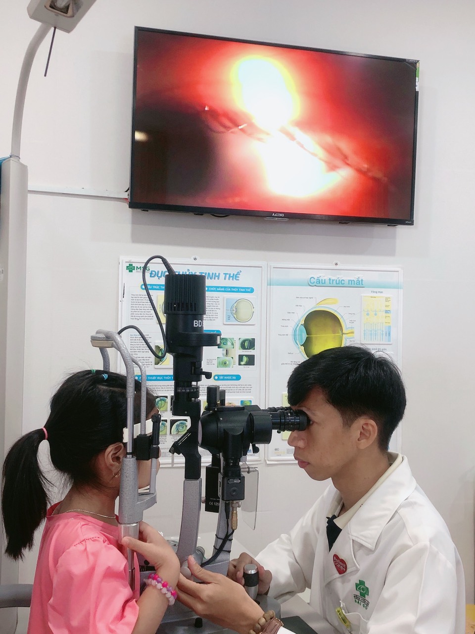 Bé gái 5 tuổi bị rận và trứng bám chi chít trên mi mắt- Ảnh 1.