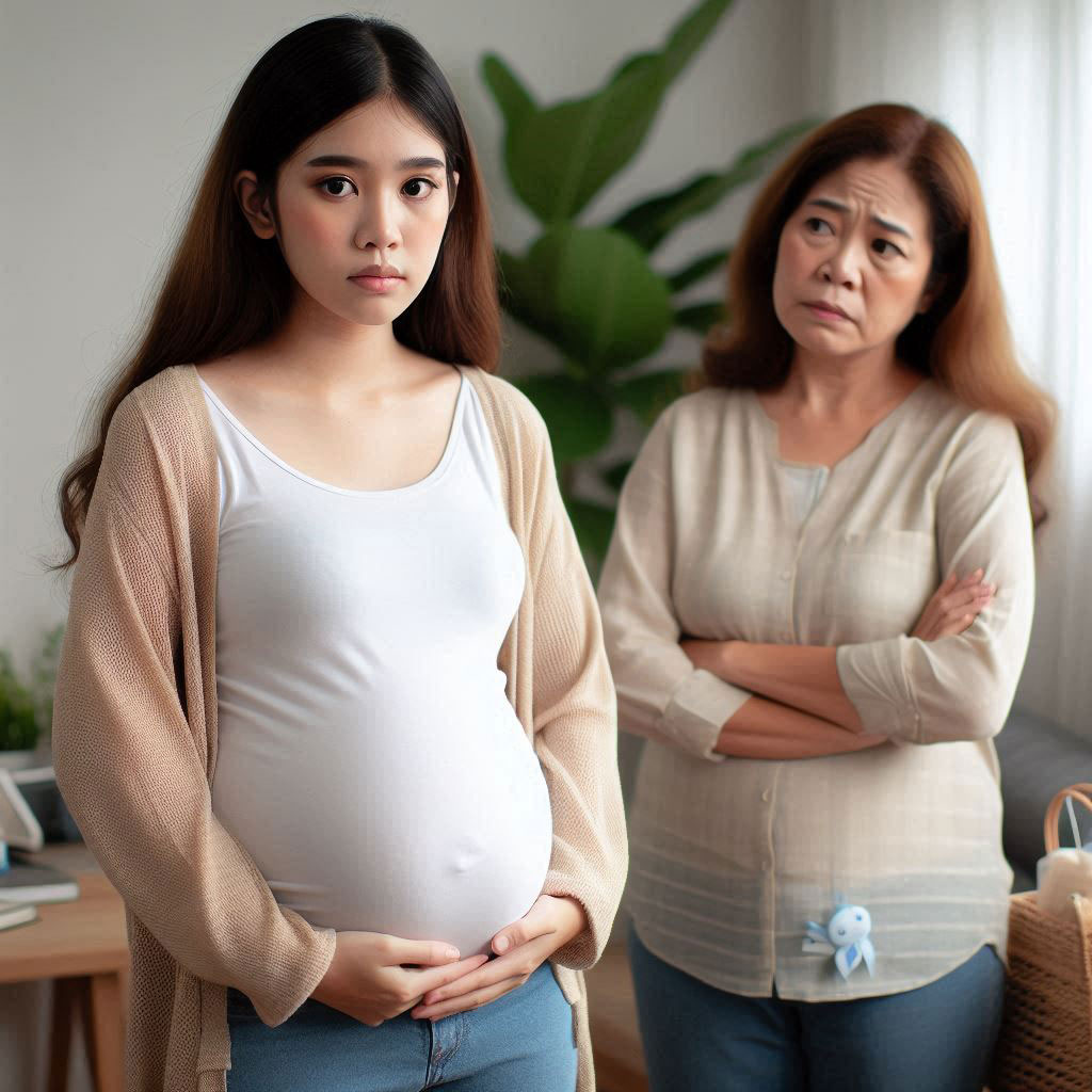 Để giúp một bà mẹ tuổi teen nhận sự giúp đỡ và thấu hiểu từ phía gia đình rất quan trọng. (Ảnh minh họa AI)