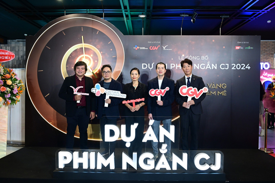 Các thành viên hội đồng thẩm định của “Dự án phim ngắn CJ” mùa 5”. (Ảnh do Ban Tổ chức cung cấp)