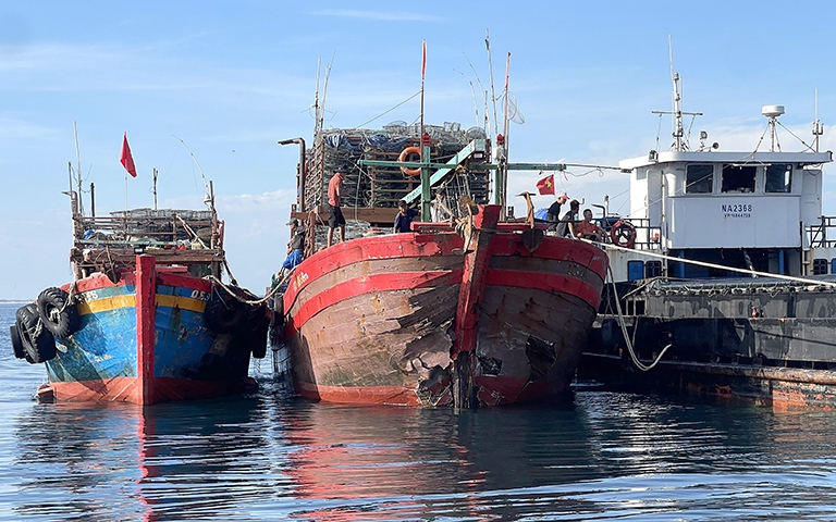 Tàu hàng va chạm với tàu cá, 8 ngư dân gặp nạn