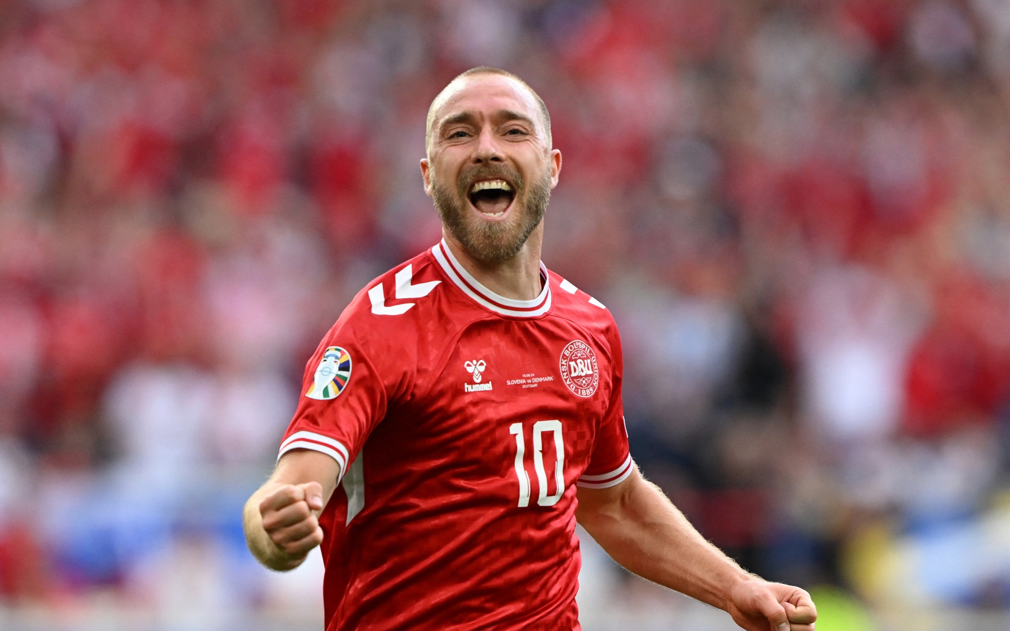 Euro 2024: Eriksen mở tỉ số, Đan Mạch chia điểm trước Slovenia