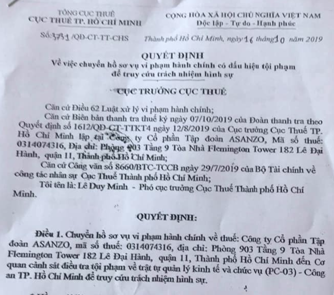 V&igrave; sao cựu Chủ tịch Asanzo Phạm Văn Tam bị tạm giam?- Ảnh 2.
