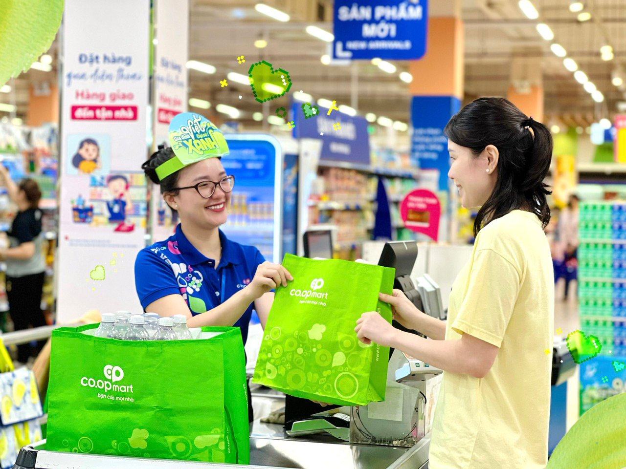 Co.opmart, Co.opXtra khuyến khích khách hàng dùng túi sử dụng nhiều lần khi mua sắm